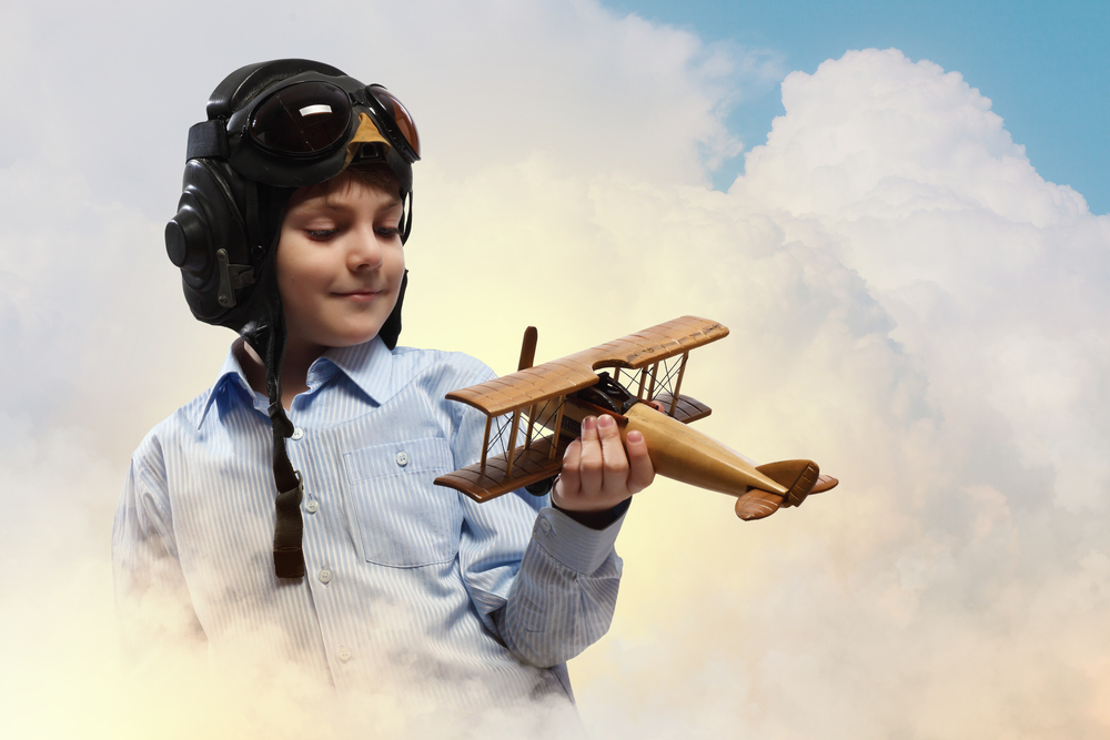 ppl ppc private pilot licence child kid with plane, toy plane